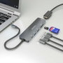 Aisens USB-C Dock 6 en 1 ASUC-6P016-GR Gris con HDMI 4K y PD 100W